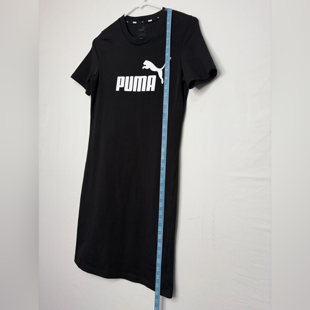 PUMA Women’s size M Black Logo T-Shirt Dress Cotton Stretch Casual(E18)✨ - Picture 5 of 9
